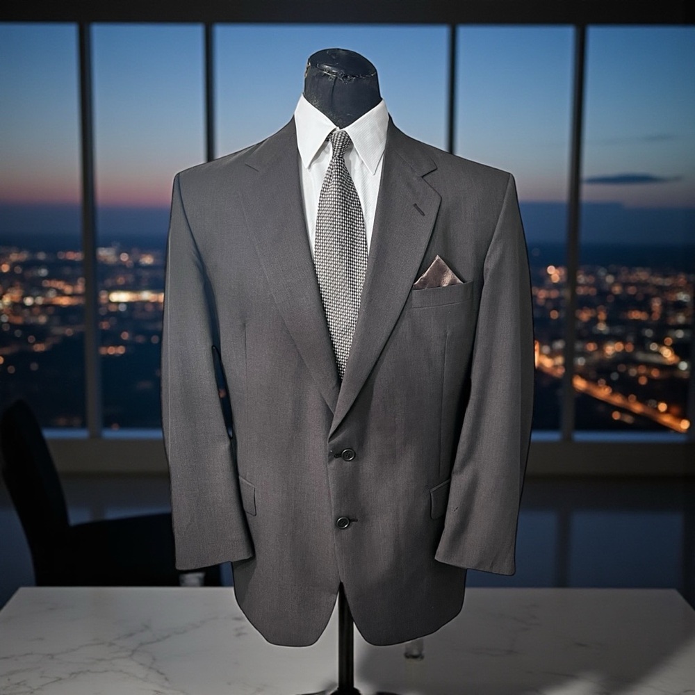 Stafford Charcoal Men's Suit Jacketven50